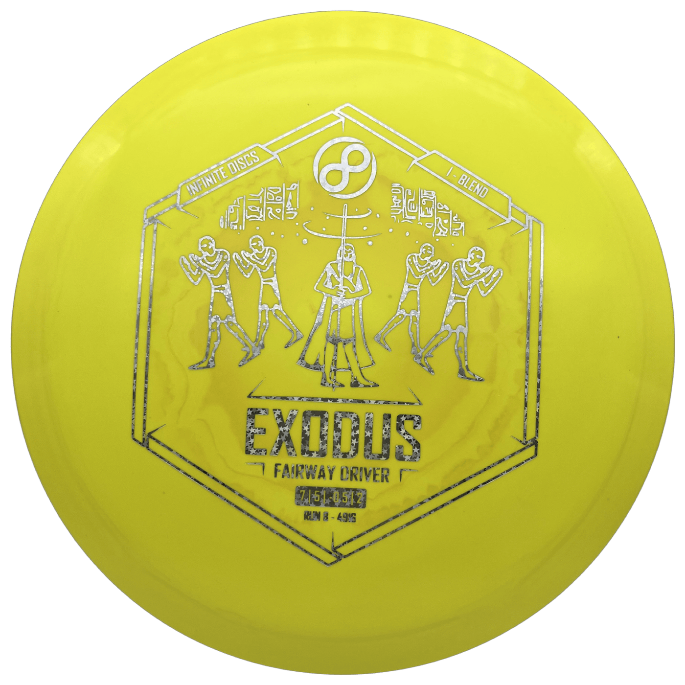 Infinite Fairway Driver Yellow - Silver stars - 169g Infinite Discs I-Blend Exodus