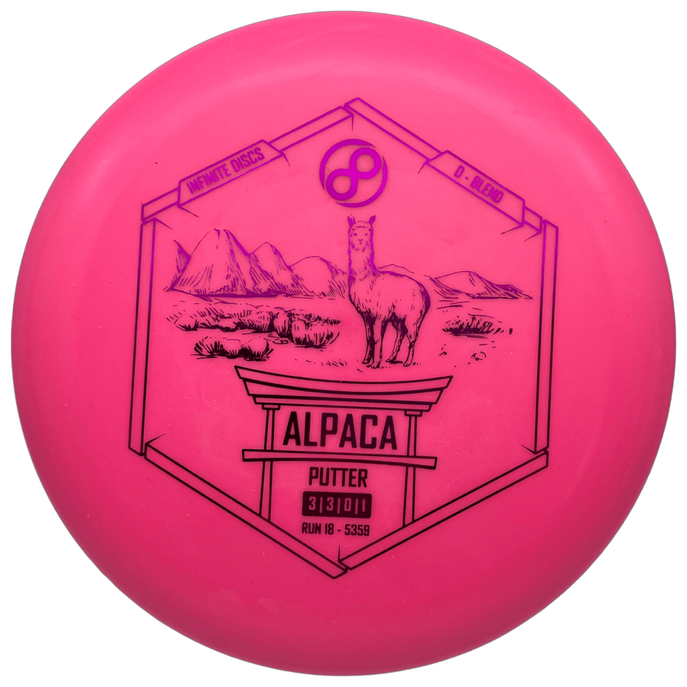 Infinite Putter Pink - Plurple - 175g Infinite Discs Alpaca (D-Blend)